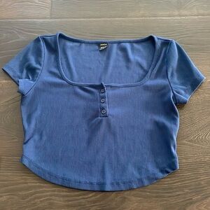 Navy Blue Cropped short sleeve!